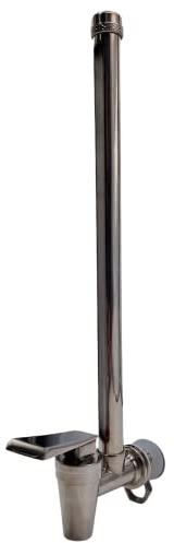 Finerfilters Stainless Steel Spigot Tap with Water Level Sight Glass for 8.5L Systems - Fits British Berkefeld, Berkey and Other Gravity Water Filter Systems, Drinks dispensers, Water Butts