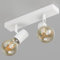 K-Bright Deckenstrahler 2 Flammig, Deckenleuchte Strahler Schwenkbar, Vintage Deckenlampe E27, Spotleuchte Drehbar Deckenspots für Wohnzimmer, Schlafzimmer,Weiß, Ohne Leuchtmitte