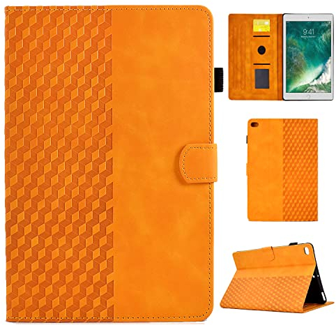CASAFUNY Funda para iPad 9,7 Pulgadas 2018/2017 (6.ª/ 5.ª Generación)/Air 2/Air 1 Protectora Carcasa con Soporte Fnción y Auto Sueño/Estela para iPad 6ª 5ª Generación iPad Air 2 Air 1, Naranja