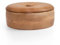 Handcrafted Wooden Mexican Tortilla Warmer Basket Indian Chapati Roti Bread Holder Box Pancake Keeper Serveware Hot Pot Casserole Dish With Lid Home Kitchen Dining Decor, Natural Brown, 22 x 7 cms