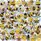 AUCEKO 50 Stück Kleine Bienen Aufkleber Pack Bee Sticker Set wasserdichte Vinyl Sticker für Laptop Kinder Autos Motorrad Fahrrad Skateboard Gepäck Koffer Computer Aufkleber Graffiti Decal