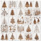 MWOOT 25 Stück Weihnachts Schablonen Stencils Set, Wiederverwendbares Malerei Vorlage Bemalen, DIY Xmas Schablone zum Malen an Wand, Geschenkkarte, Stoff, Partygeschenke Dekoration (10.2x10.2cm)