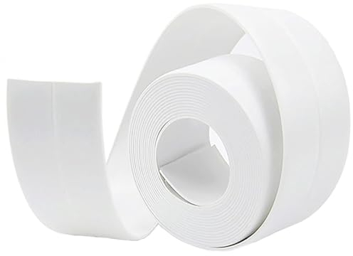 XOUDKE Weichsockelleiste, 19 x 19mm 3.2m Weichsockelleiste Selbstklebend für Küche und Badezimmer, Selbstklebende Abschlussleiste aus PVC, Flexible Knickleiste - Fugendichtungsband