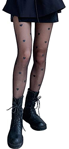 GamTelightpe Collant femme transparent motif
