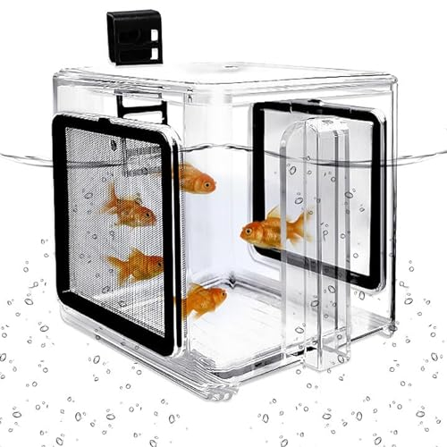 MEYAGOT Fischzuchtbox, Aquarienfisch Zuchtbox, Fischbrut Isolationsbox, Aquarium Aufzuchtbecken Aus Acryl Zum Lsolieren Schlüpfen Aufziehen Von Fischen Usw Verwendet Werden