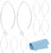 BENECREAT 10Pcs 925 Sterling Silver Earring Hooks, 36mm French Earwire Drop, Marquise Earring Hooks Earwire Connector with S925 Stamp for Earring Jewelry Making