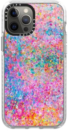 CASETiFY Impact iPhone 12 Pro Max Hülle [2 m Fallschutz] – My Neon Summer von Ingrid Ching – Clear Frost