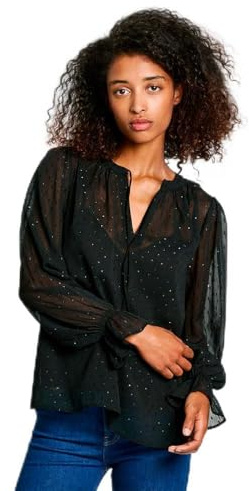 Pepe Jeans Damen Addison Hemd, Schwarz (Black), Large
