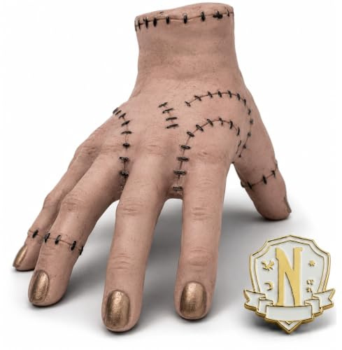 ElevaPulse Eiskaltes Händchen mit Anstecker, Händchen, Realistic Scarred Händchen, Cosplay Foto Requisiten, Hände Spielzeug, Horror-Requisiten Für Cosplay