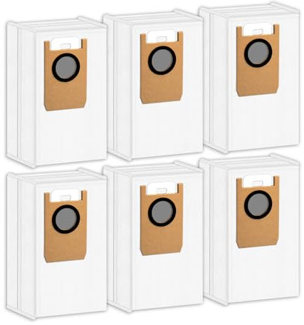 (6 Pack) Omni S1 Pro Replacement Dust Bags Compatible With Eufy Robot Vacuum Omni S1 Pro Robot Vacuum Self-Empty Station, Filter Bags, Disposable Replacement Parts Vacuum Bag Accessories, 6 Pieces