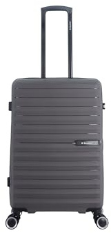 SAXOLINE Reisekoffer – Größe M – Kollektion Fiesta – Maße: 65,5 x 42 x 26 cm – Fassungsvermögen: 72 l – Gewicht: 3,4 kg, grau, Modisch