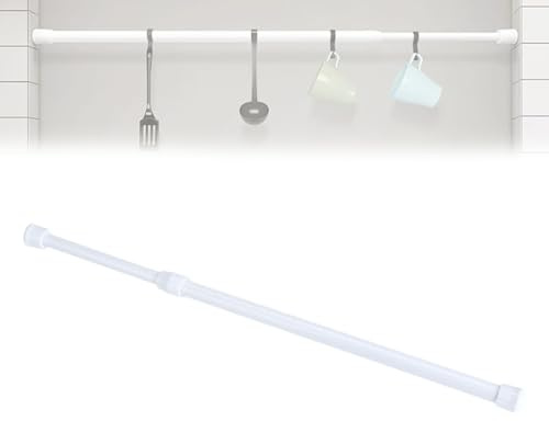Milltrip Teleskopstange, 30-50 cm, Ø 13mm, Verstellbare Spannstange | Ohne Bohren, Für Duschvorhang & Kleiderschrank, Rutschfeste Endkappen