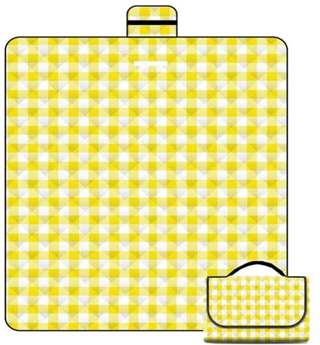 WLHFDC Picknickdecke Wasserdicht Sandfrei,200x200cm Waschbar Isoliert Stranddecke für 4-6 Personeni mit Tragegriff,Leicht und Tragbar Strandmatte,Picknick Decke für Strand,Camping,Garten,Reisen,Park