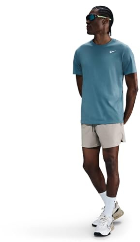 Nike Herren Dri-Fit Dri-Fitc Crew Solid T-Shirt, Smokey Blue, S