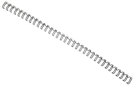 Bindungsstacheln, A4 -Größe 34 Zähne Bindungsdraht Bindung mit 100pcs für den Kalender (9,5 mm*34 Zähne 100 schwarze Streifen)
