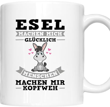 Esel Tasse | Esel machen mich glücklich | Esel Geschenk Eseln Esel Tiere
