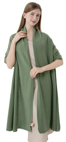 HOPETLA Kaschmir-Wickeltuch, warm, weich, gestrickt, Stola für Damen, Flugzeug, Reise, Decke, Schal, 221 x 71,1 cm, extra groß, Pashmina
