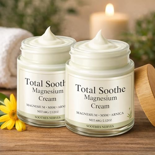 Magnesium-Gelenk- und Muskelcreme für optimale Linderung, leichte, nicht fettende Magnesium-Massagecreme für die tägliche Anwendung nach dem Training, zieht schnell ein und sorgt für Wohlbefinden (2)