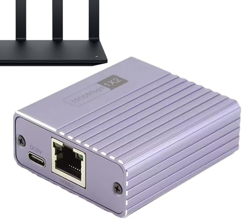 Ethernet-Splitter - 1 bis 4 LAN Adapter, schneller Gigabit 1000 Mbit/s, Router-Anschluss mit geringer Latenz | Langlebiges Plug-and-Play-Netzwerkzubehör für Laptop, TV-Box, Drucker, PC-Kamera