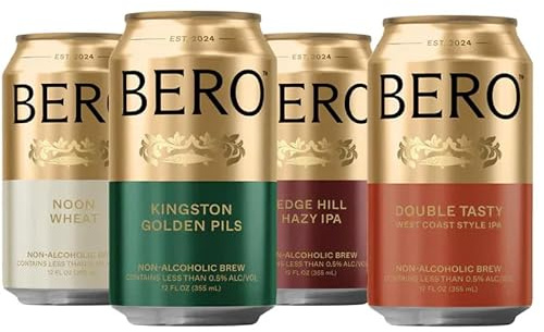 Bero Brewing Variety Pack Non Alcoholic Beer Mixed Case 12 Drinks Alcohol Free Beer Selection
