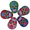 HUIXUN Iron On Patches DIY Flowered Skull Embroidered Patches For Clothing Fabric Badges Iron-On Sewing Patches 5PCS (2X2.8)