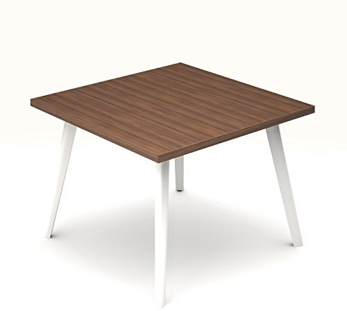 Weber Büro Beistelltisch Amber quadratisch 700 x 700 mm Couchtisch Kaffeetisch Loungetable Loungetisch Ablagetisch, Melamin-Farbe:Nussbaum