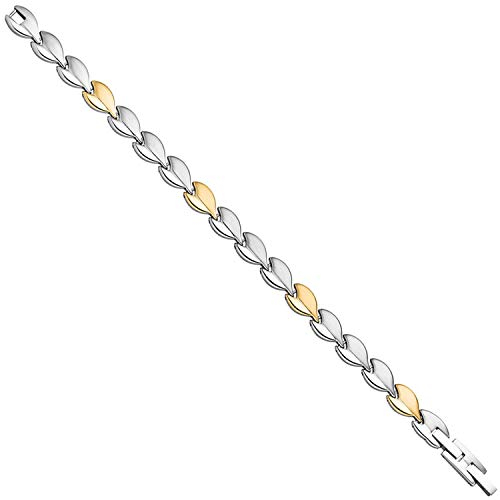 Jobo Damen-Armband aus Edelstahl Bicolor-Optik 20 cm