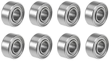 sourcing map 8 Stück 683ZZ Rillenkugellager Z2 3X7X3mm doppelt geschirmter Kohlenstoffstahl