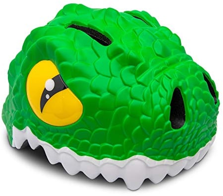 Crazy Safety Kinder Fahrradhelm | Fahrradhelm Kinder 2-7 Jahren für Fahrrad, Skateboard, Radsport, Laufrad, Tretroller, Inlineskates | Leichter und Verstellbarer 3D Tierhelm 49-55 cm (Krokodil Grün)