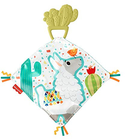 Fisher-Price GJD38 - Beiß- und Kuschelkaktus, Beißhilfe aus Naturkautschuk, Baby Spielzeug ab 3 Monaten