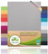leevitex® Premium Wasserbett & Boxspringbett Spannbettlaken | 100% Baumwolle | 150 g/m² | Markenqualität | Ökotex |180 x 200 – 200 x 220 cm - Grau