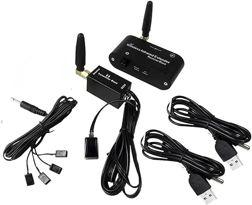 SZBJ Kit di estensione per ripetitore IR wireless/telecomando (combinazione di cavi per quattro trasmettitori)