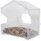 Perky-Pet 345 Clear Outdoor Window Bird Feeder with Strong Suction Cups – 1/2 Lb Seed Capacity