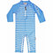 weVSwe Baby Junge Kleinkind Badeanzug UPF 50+ Sonnenschutz Recycling Stoff Einteiler Langarm Rash Guard Blaue Streifen 3 Jahre