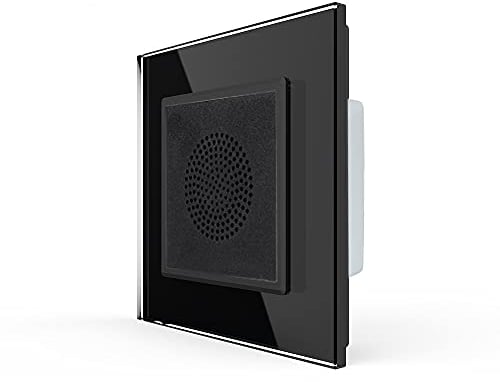 Livolo Bluetooth Lautsprecher Einbaulautsprecher Box für Unterputz inkl. Glasrahmen Schwarz
