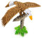 Origami 3D 501827 - 3D Origami Adler - Schöne 3D Papierskulptur mit patentierten Bauteilen und verständlicher Bauanleitung, 336 Teile, 24x16x15cm, ab 8 Jahre, Mittel
