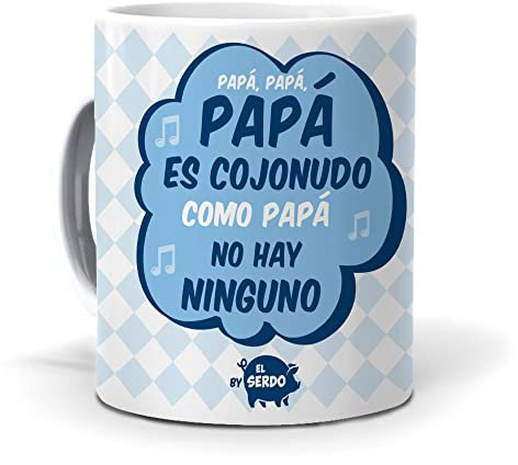 mundohuevo - Taza Papa Divertida | Cerámica AAA | Resistente a Microondas y Lavavajillas | Diseño Único Sublimado | Capacidad 350 ml | Día del Padre | Material Cerámica