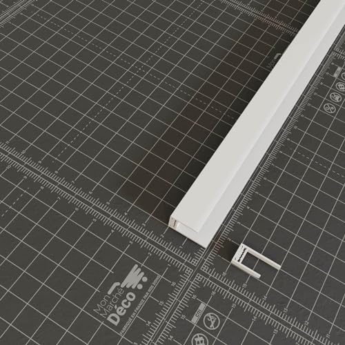 Mon marché déco Profil d'arrêt clipsable PVC Blanc Haut.20xLarg.8mm Longueur 2m60