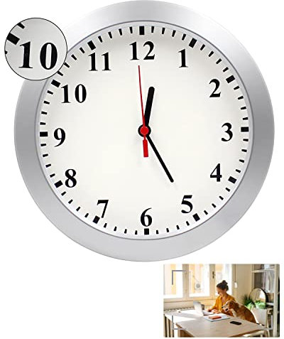 isekurity Reloj de pared con cámara oculta, HD 1080P, reloj de cámara espía de seguridad con detección de movimiento, cámara de seguridad para interiores para oficina en casa, sin Wi-Fi, sin audio