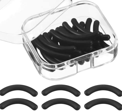 24x Wimpernzange Ersatzgummis Wimpernzange Ersatzpads Ersatz Silikon Gummi Schwarz Nachfüllung Wimpernzange Pads (1x 24er Packet)
