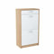 Meblando Schuhschrank Schuhregal - schuhkipper schmal + shauflade, 92 x 50 x 28 cm, Schuhkommode Schuhregal für Flur - Shoe Cabinet, Holzmöbel-Einheit (Weiss/Sonoma Eiche)