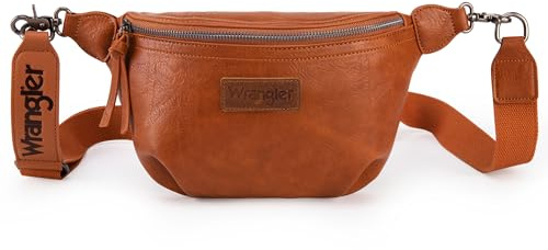 Wrangler Bauchtasche für Damen, Gürteltasche, Gürteltasche, Geschenk für Damen und Herren, A-Light braun, 1 x 7.8 x 5.8 inches, Tragetasche