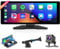 Podofo Wireless Carplay&Android Auto Tragbares Autoradio mit 10,26''Bildschirm,Carplay Screen Bluetooth/USB/SD/Equalizer FM Transmitter 12LED Rückfahrkamera Plug-Play Mirror Link 7-32V