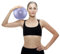 Slim Panda Gymnastikball Klein, 23 cm Pilates Ball mit Aufblasbarem Strohhalm, Soft Yoga Ball für Senioren Therapie, Hause, Fitness, Balance Training(Helles Lila)