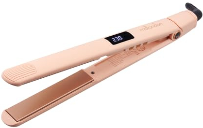 mdlondon Strait Ceramic Hair Straighteners (Blush), Professional Hair Straighteners for Short or Long Hair, Flat Iron for Women & Men - Genuine mdlondon Hair Straightners