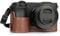 MegaGear Genuine Leather Half Camera Case for Sony Alpha a6700 - Stylish and Protective (Brown)