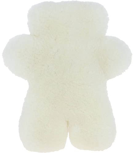 Luxury Sheepskin Teddy Shaped Hot Water Bottle Cover & Bottle (White)