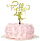 Hello 40 Gold Acrylic Cake Toppers - Forty Birthday Decorations for 40th Celebration - Cake Topper and Decorations