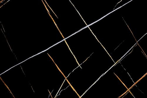 ICYEHAO Black and Gold Marble Peel and Stick Wallpaper, 40cm x 400cm - Covering for Kitchen Worktops, Living Room, Furniture