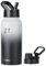 SUNWILL Stainless Steel Water Bottle with Straw, 1L Insulated Water Bottle Metal, Leakproof Water Flask for Gym & Travel, Gradiant Black White